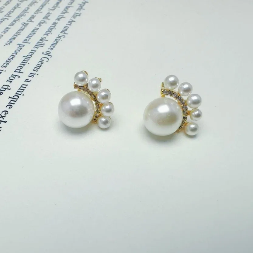 White Stone Earrings